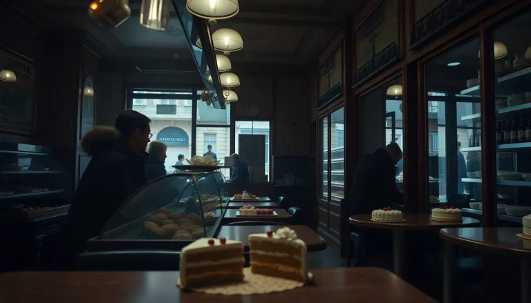 Une pâtisserie parisienne fermée avec un avis de fermeture