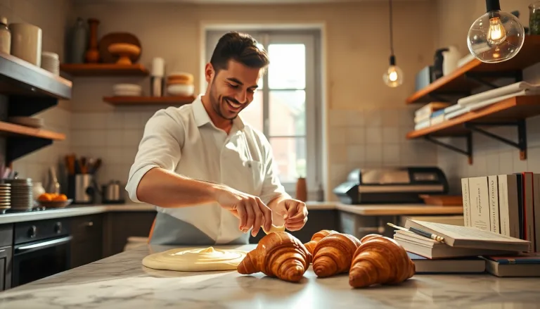 Un croissant parisien parfaitement feuilleté