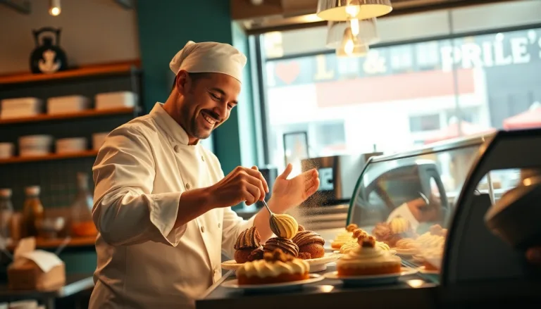 Bol de marc de café avec des ingrédients de pâtisserie