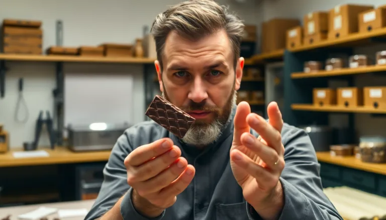 Chocolat parisien exposé à l'air libre, avec une texture visiblement altérée