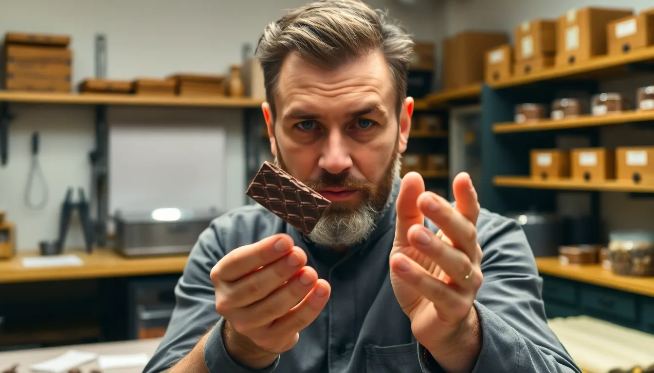 Chocolat parisien exposé à l'air libre, avec une texture visiblement altérée