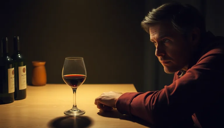 Bouteille de vin ouverte avec un bouchon desserré, symbolisant le danger de l'oxydation.