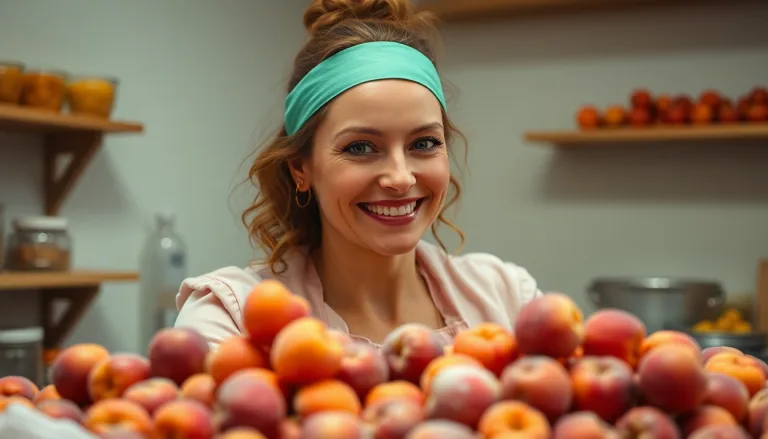 Pâtissier vérifiant la maturité des fruits sous un soleil intense à Paris.
