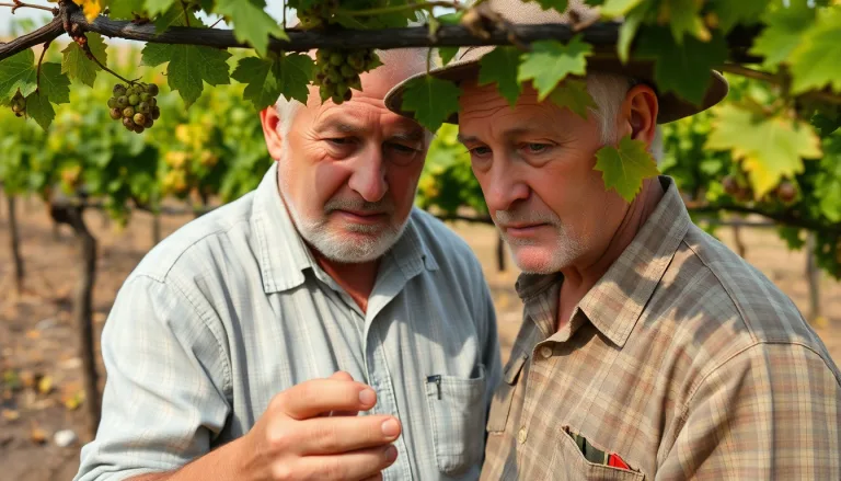 Vignoble parisien touché par la canicule et le manque d'eau