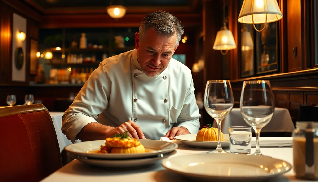 Petites bouchées gastronomiques élégamment présentées, avec un avertissement visuel discret.