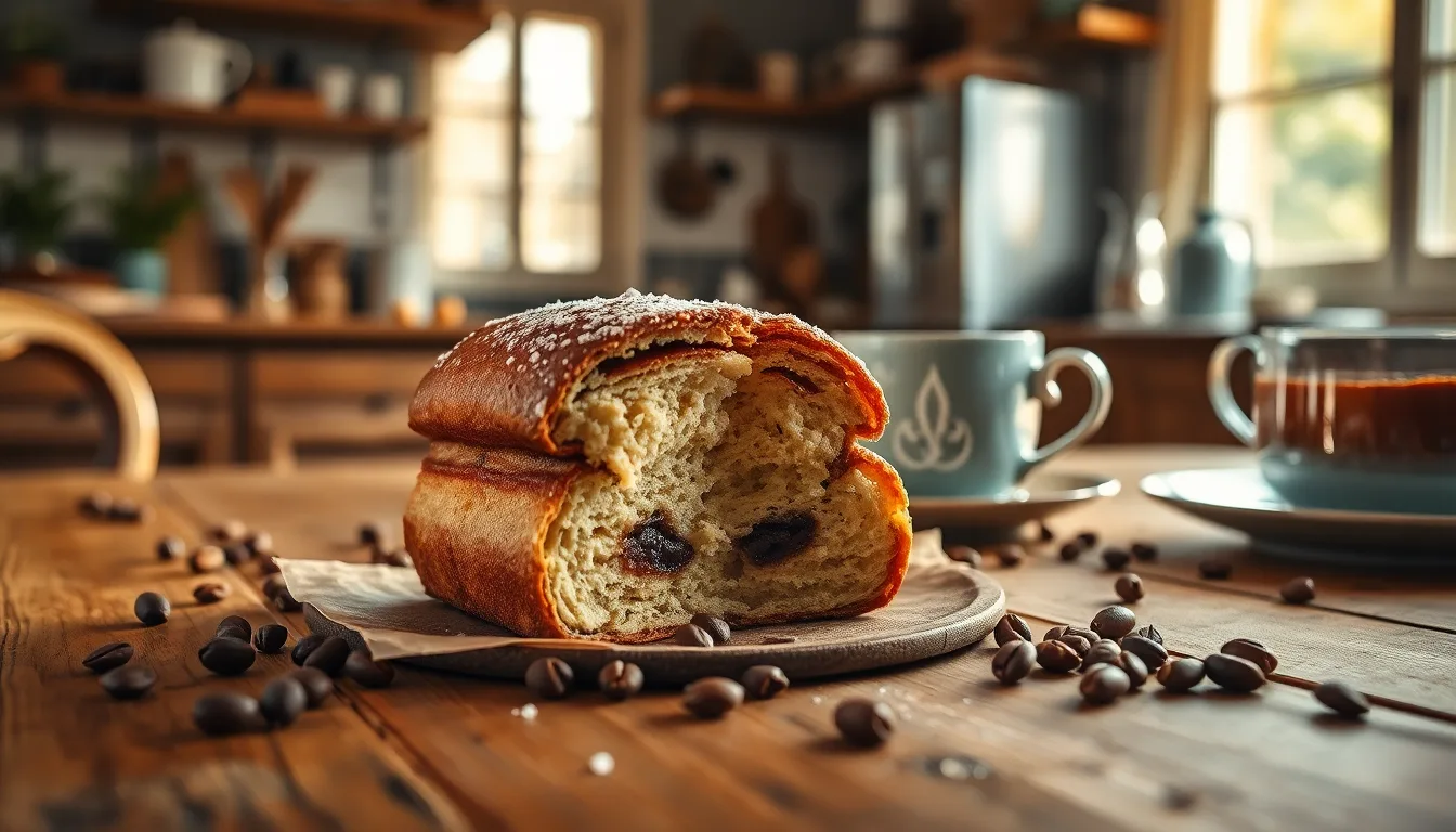 Financiers parisiens décorés avec du marc de café