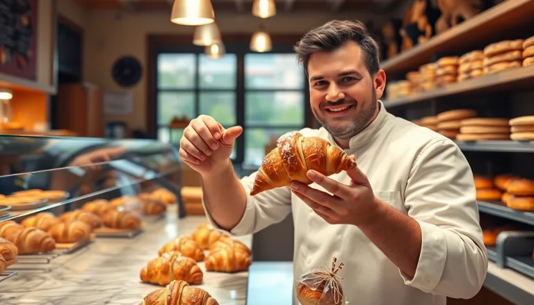 Croissant parisien feuilleté parfait.