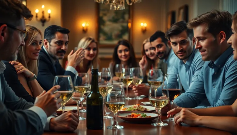 Groupe d'amis figés par la stupeur devant une assiette de mise en bouche suspecte.