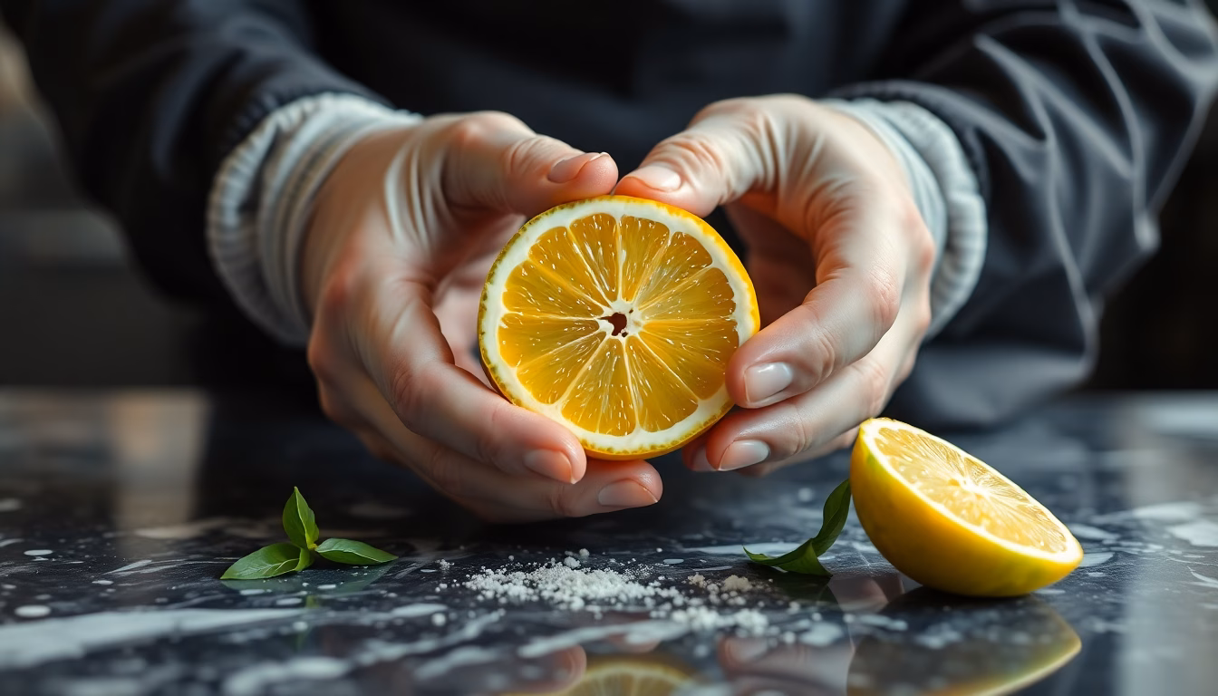 Écorces de citron utilisées comme garniture pour des amuse-bouches