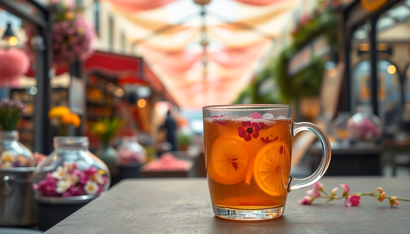 Fleurs séchées colorées pour infusion dans un bol