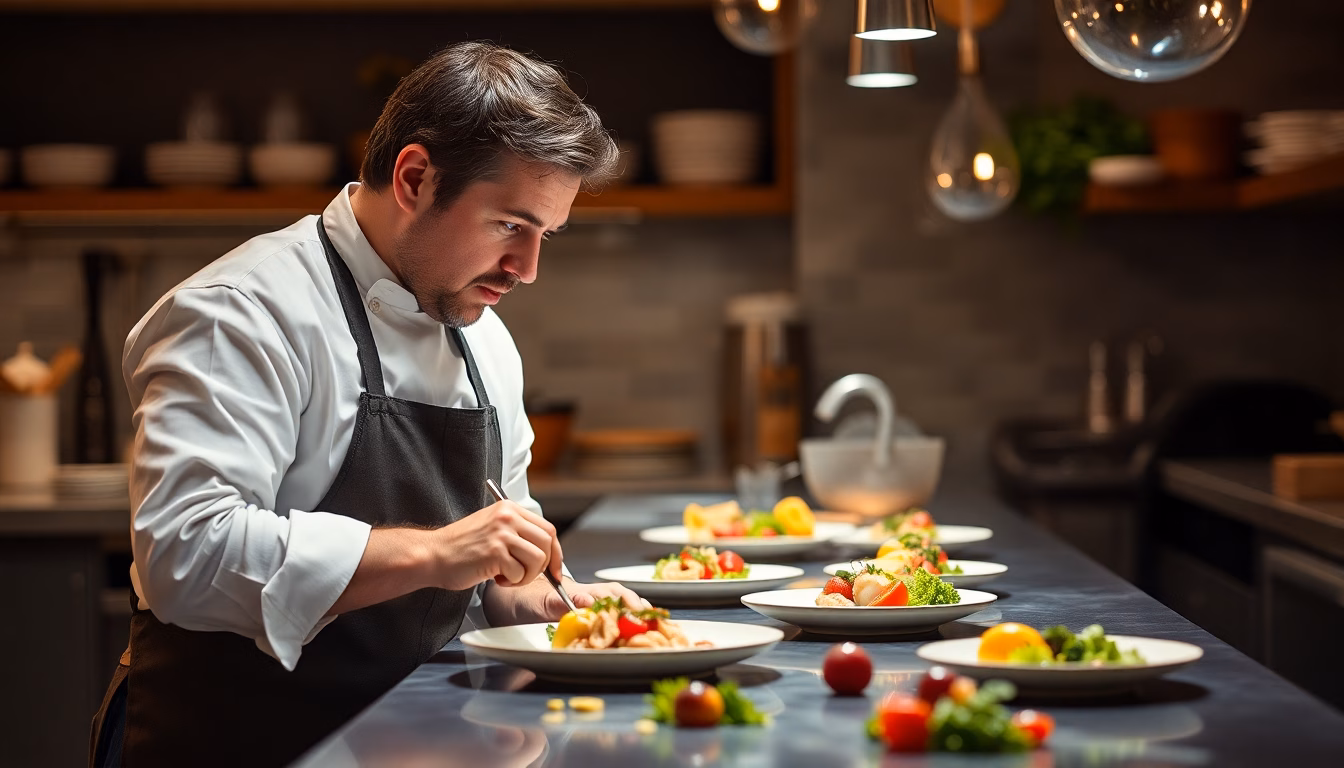 Plat gastronomique préparé par Charlie Dalin