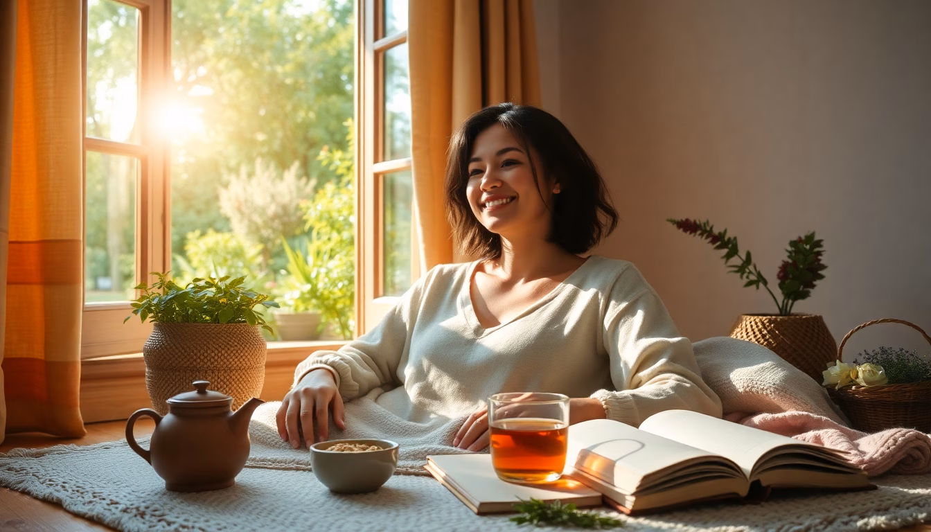 personne méditant au lever du soleil