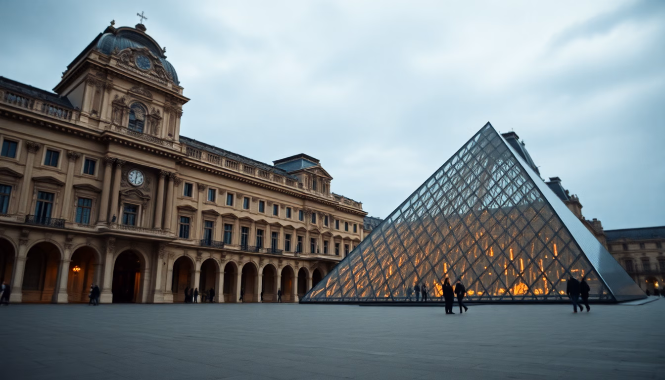 Vitrine vide au musée du Louvre avec éclairage policier