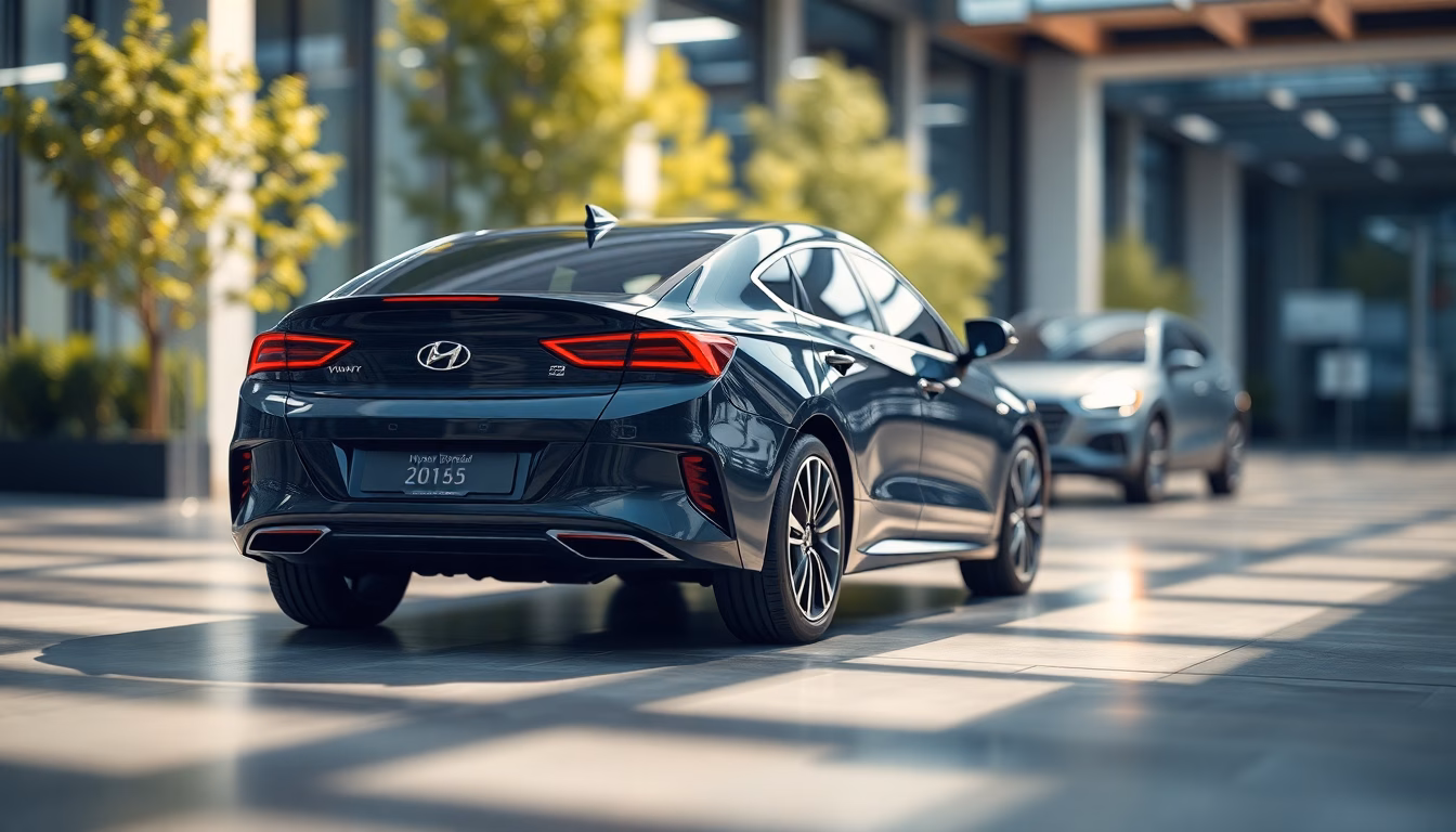 Concept car futuriste Hyundai avec éclairage bleu