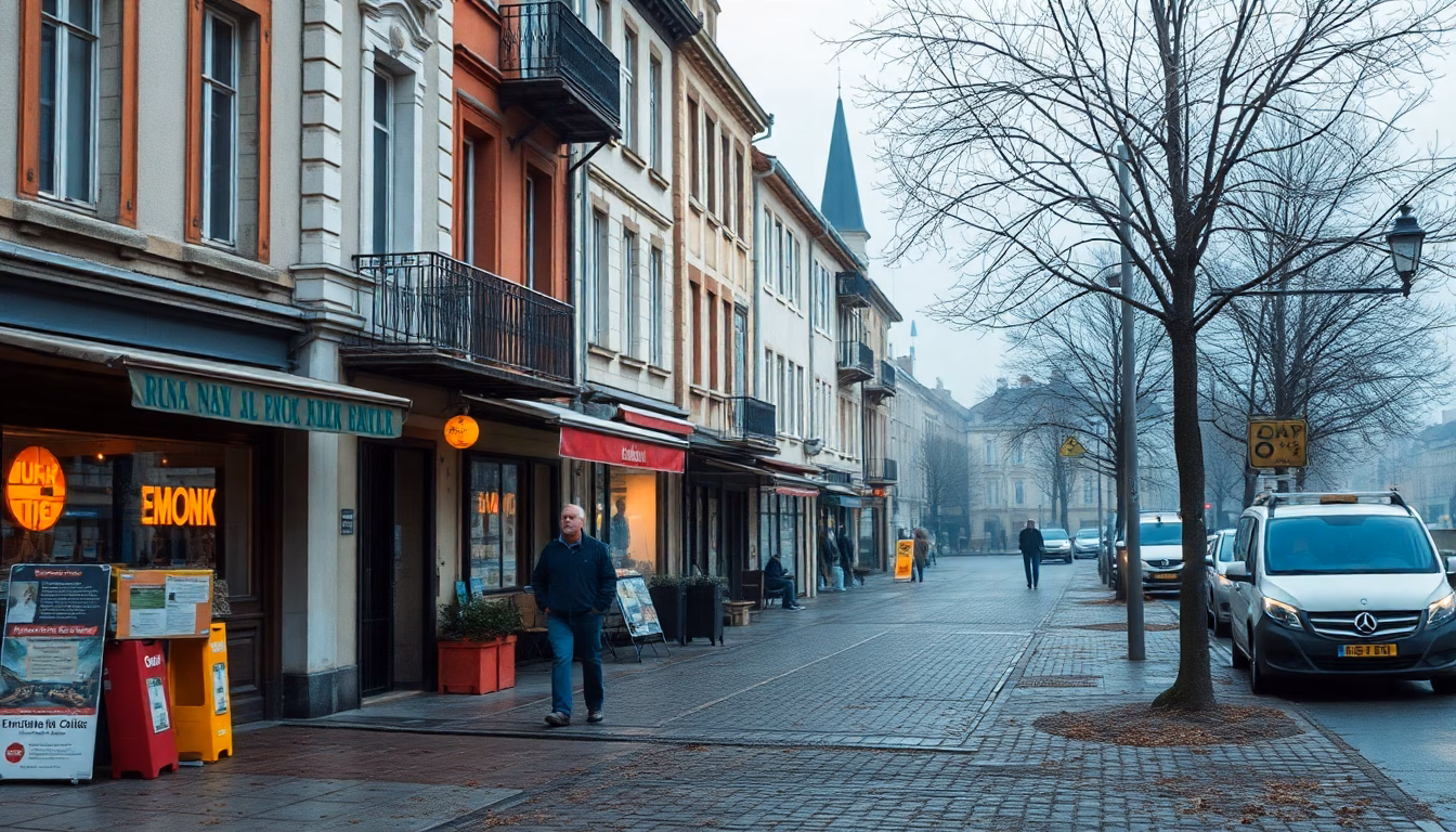 Vue aérienne d'Ermont avec rassemblement