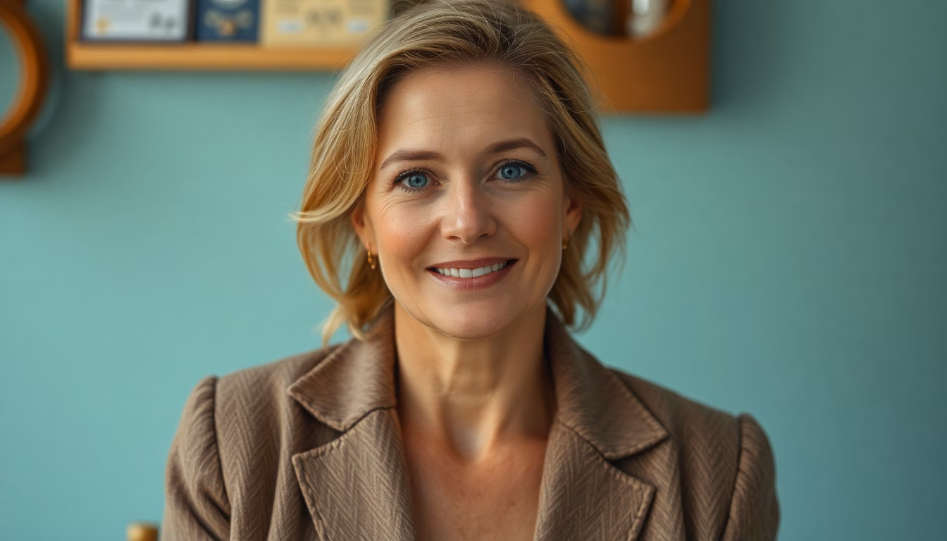 Portrait de Christine Bravo souriante