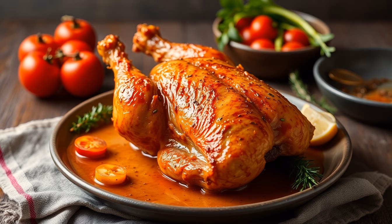 Poulet parfaitement cuit